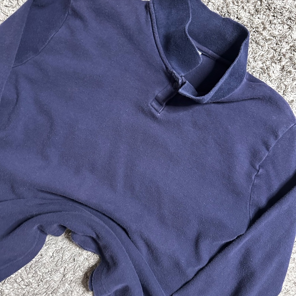 2000s Blank Long Sleeve Polo